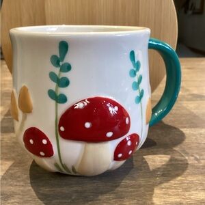 Whimsical Mushroom and Plant Mug